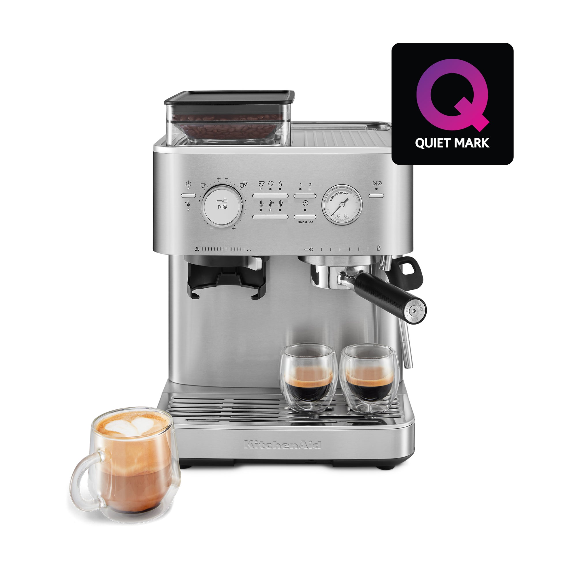 KitchenAid KitchenAid 5KES6551 Semi Automatic Espresso Machine with Burr Grinder – Stainless steel – 5KES6551BSX – main product image