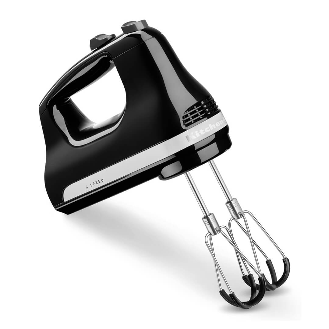 KitchenAid KitchenAid 5KHM6118 Hand Mixer 6 Speed with Flex Edge Beaters – Onyx Black – 5KHM6118BOB – main product image