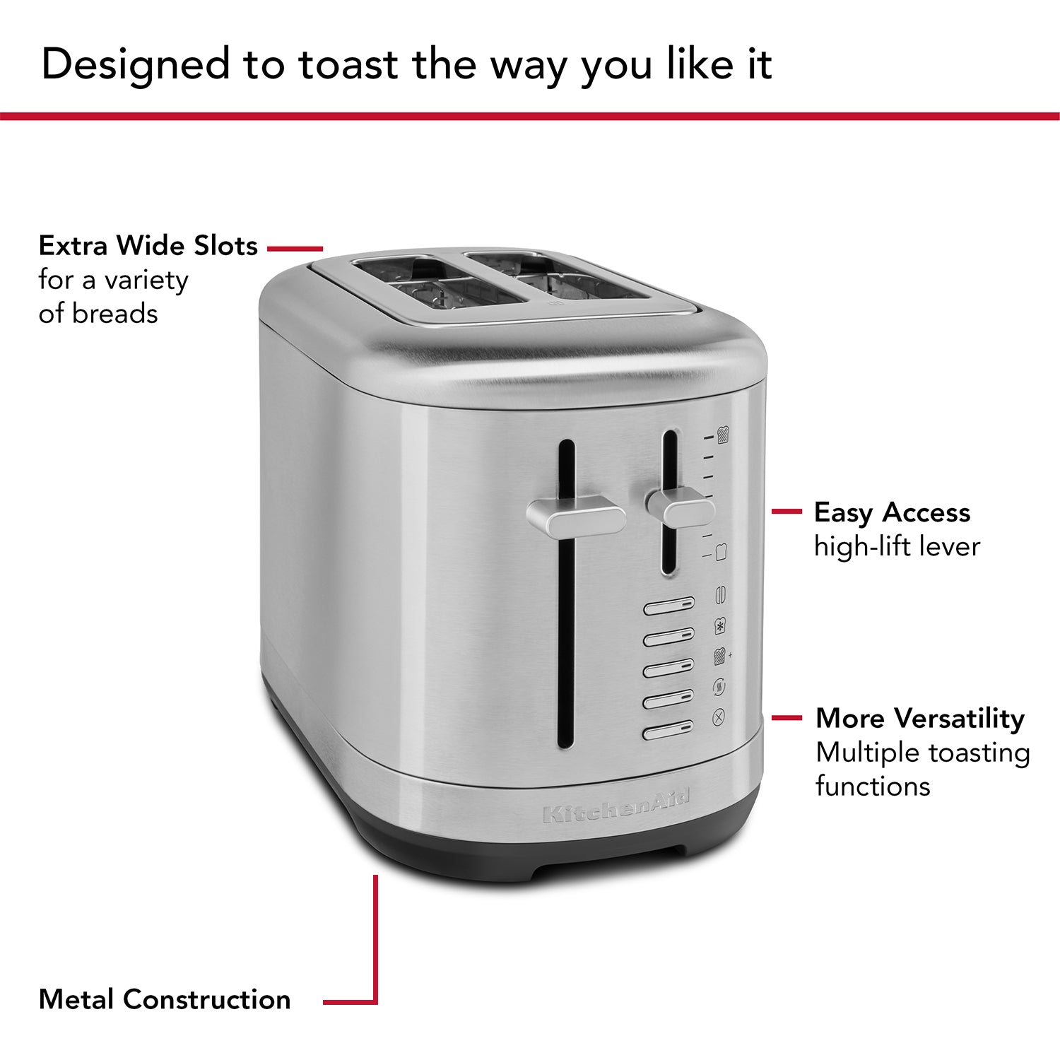 KitchenAid KitchenAid 5KMT2109 Toaster 2 Slice – Stainless Steel – 5KMT2109BSX – main product image