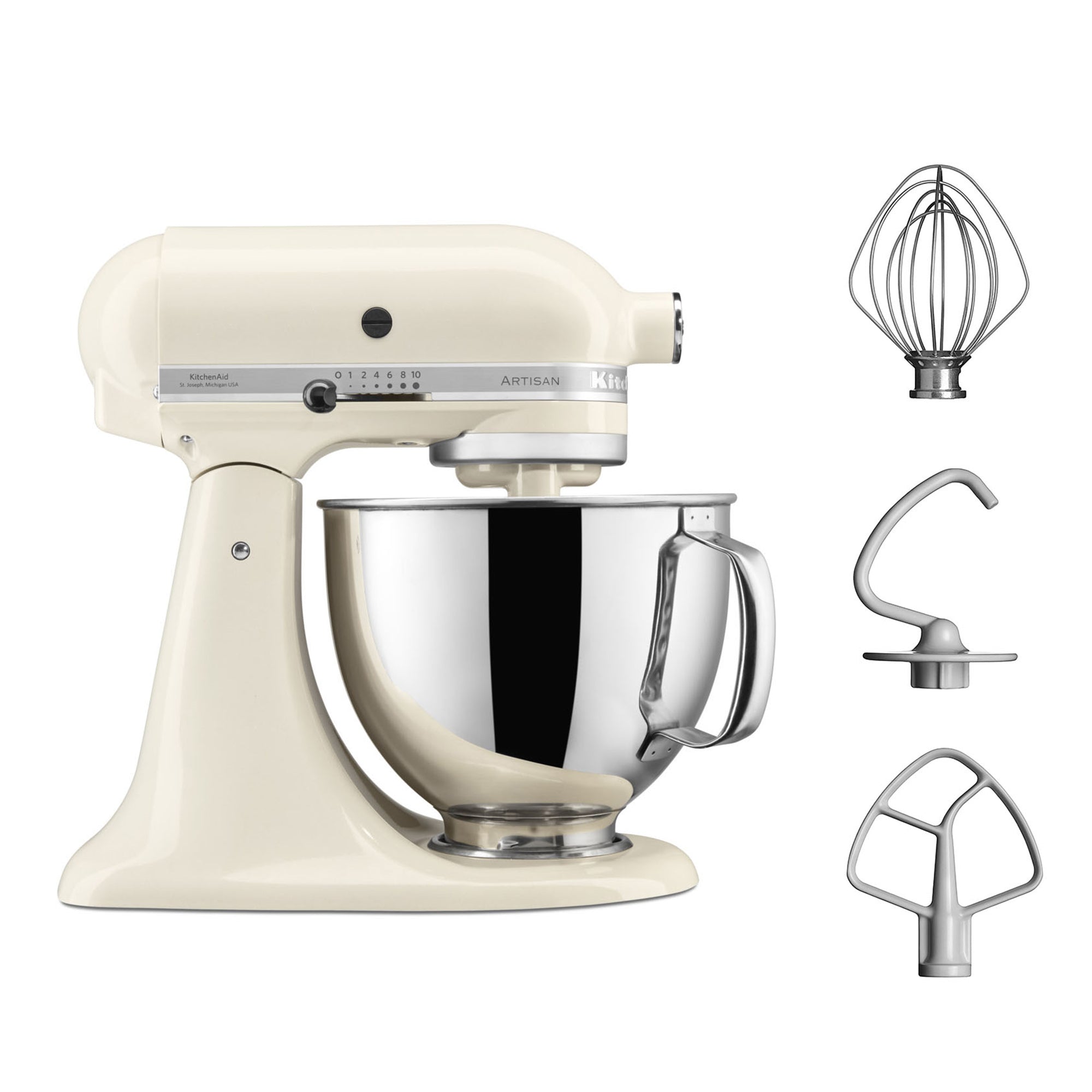 KitchenAid KitchenAid 5KSM125 4.7L Artisan Tilt-Head Stand Mixer – Porcelain white – 5KSM125BPL – main product image