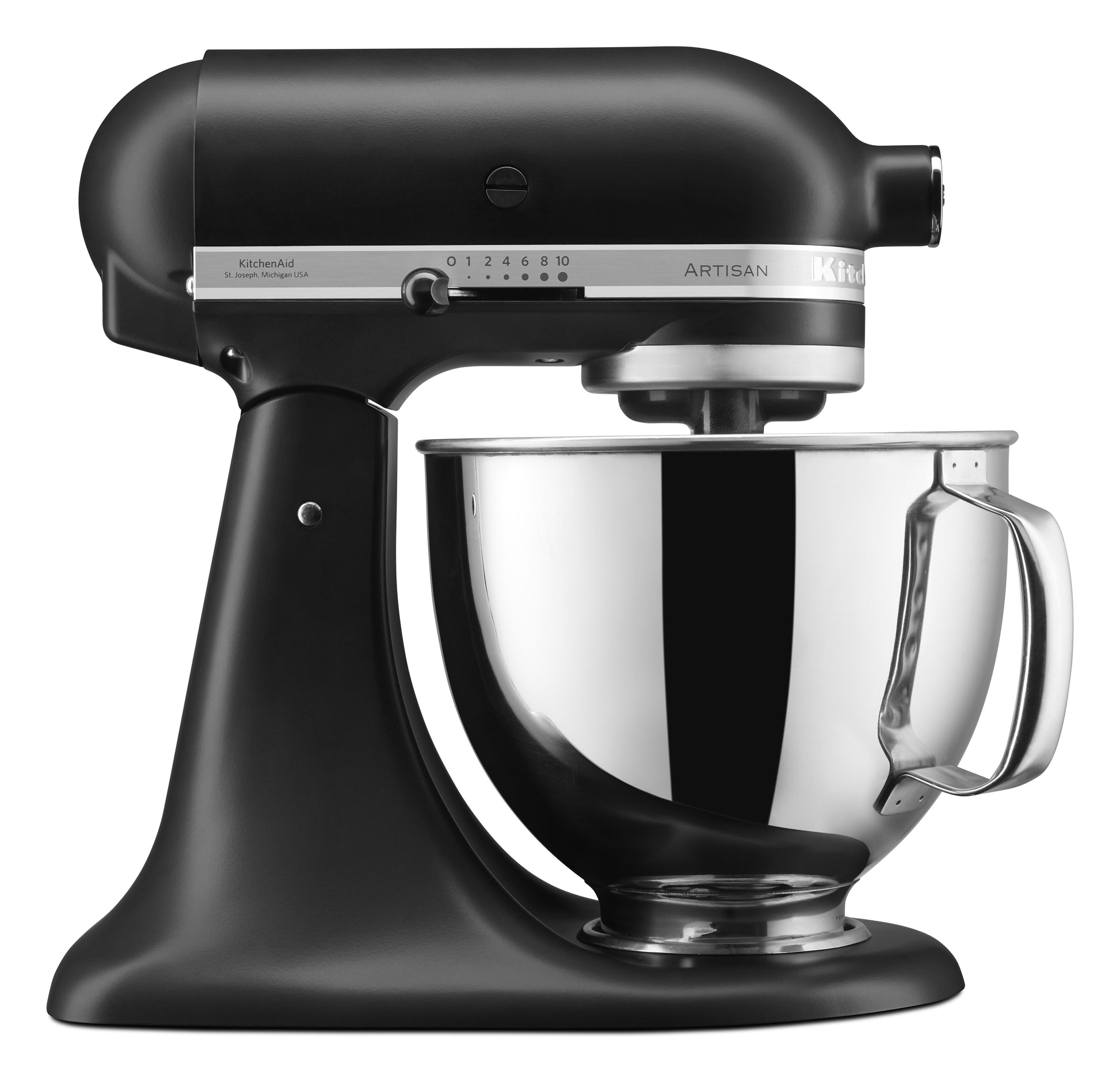 KitchenAid KitchenAid 5KSM125 4.7L Artisan Tilt-Head Stand Mixer – Matte black – 5KSM125BBM – main product image
