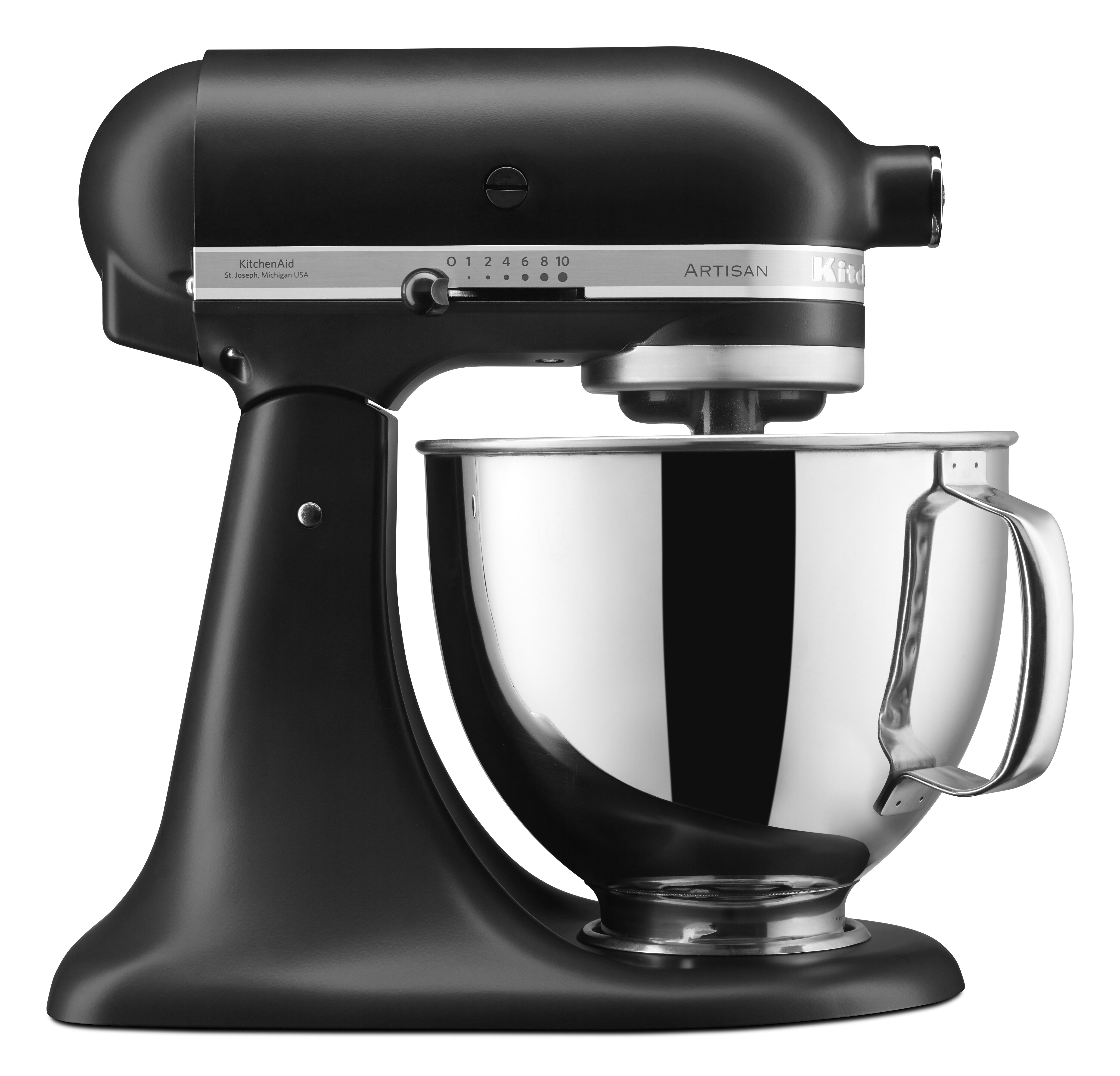 KitchenAid KitchenAid 5KSM125 4.7L Artisan Tilt-Head Stand Mixer – Matte black – 5KSM125BBM – main product image