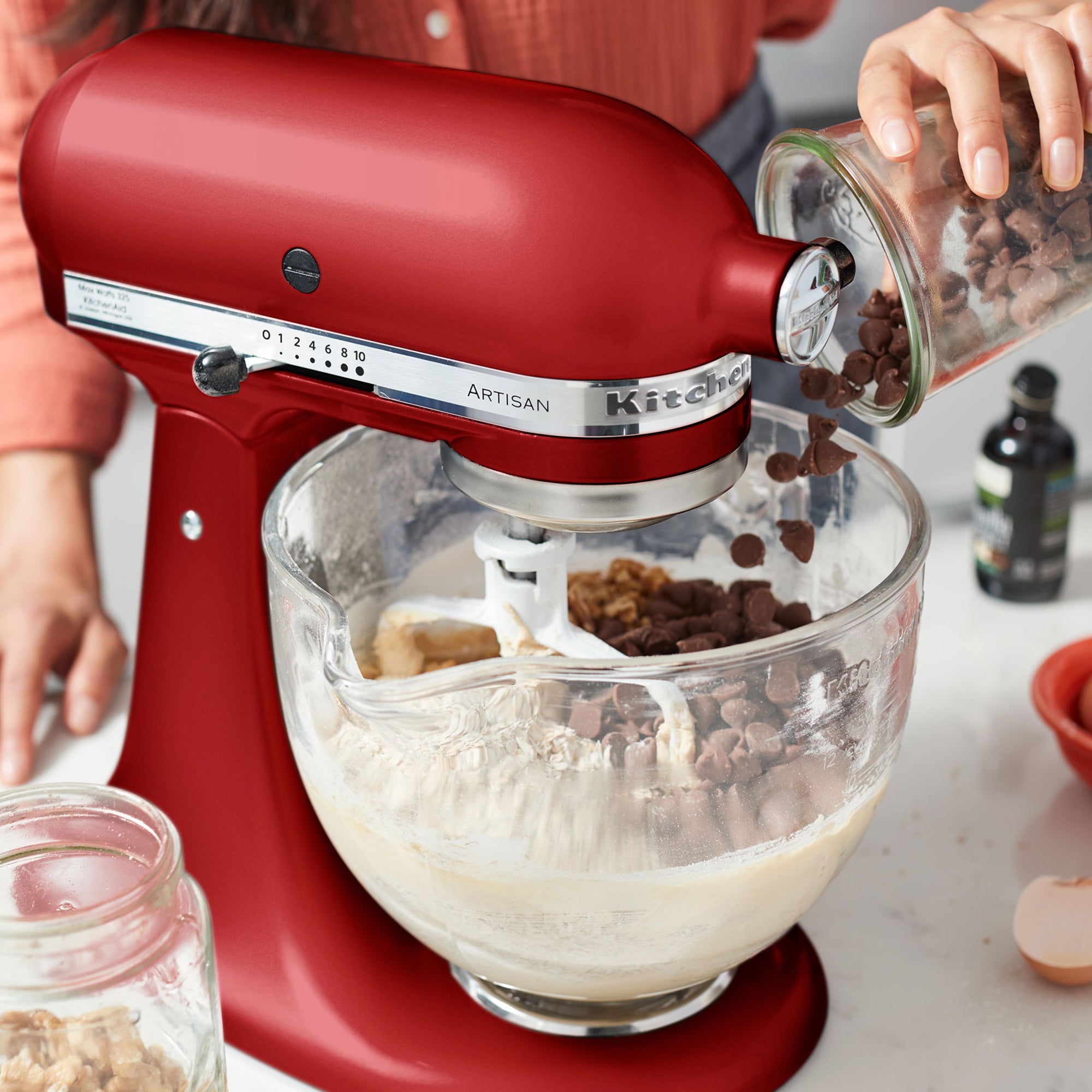 KitchenAid KitchenAid 5KSM175 4.8L Artisan Tilt-Head Stand Mixer with Extra Accessories – Empire red – 5KSM175PSBER – main product image