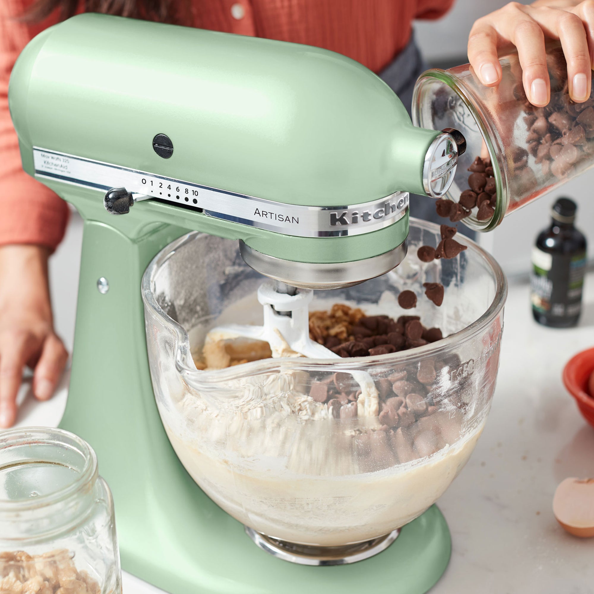 KitchenAid KitchenAid 5KSM175 4.8L Artisan Tilt-Head Stand Mixer with Extra Accessories – Pistachio – 5KSM175PSBPT – main product image