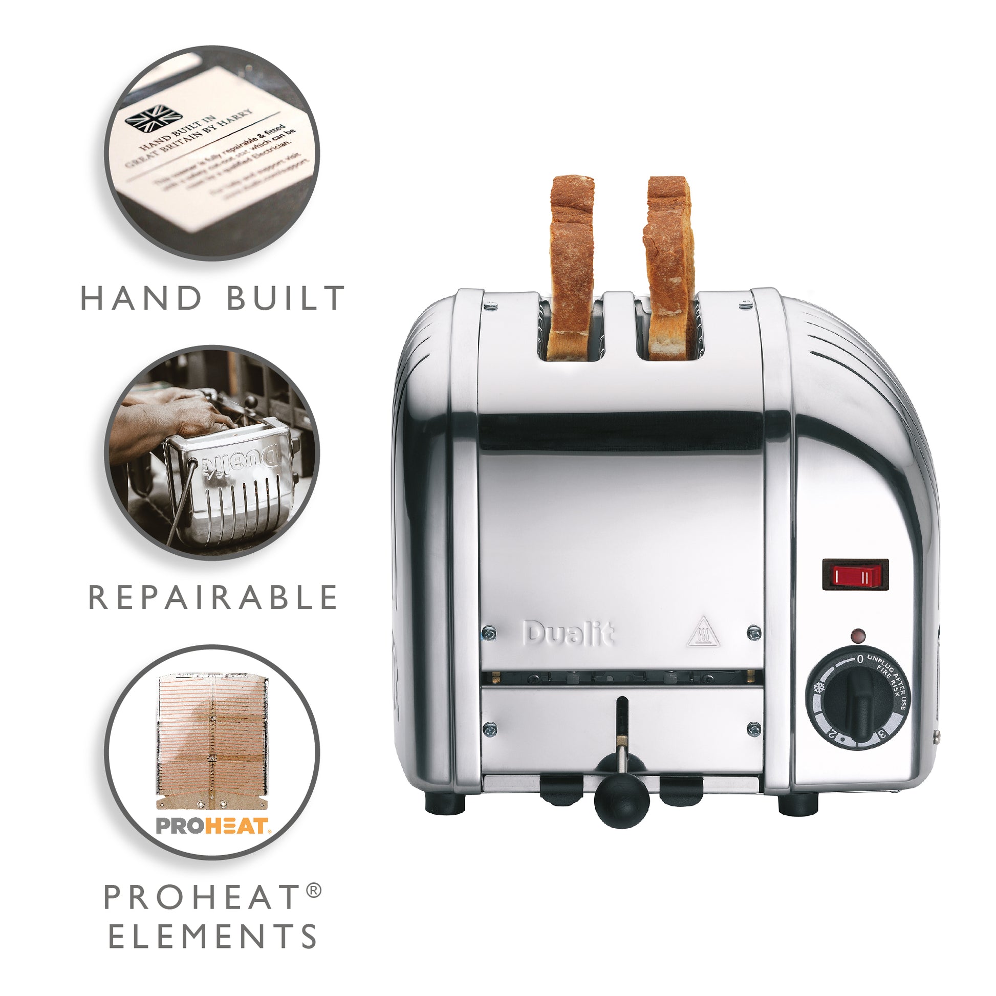 Dualit 20245 Vario 2 Slot Toaster Polished - 20245