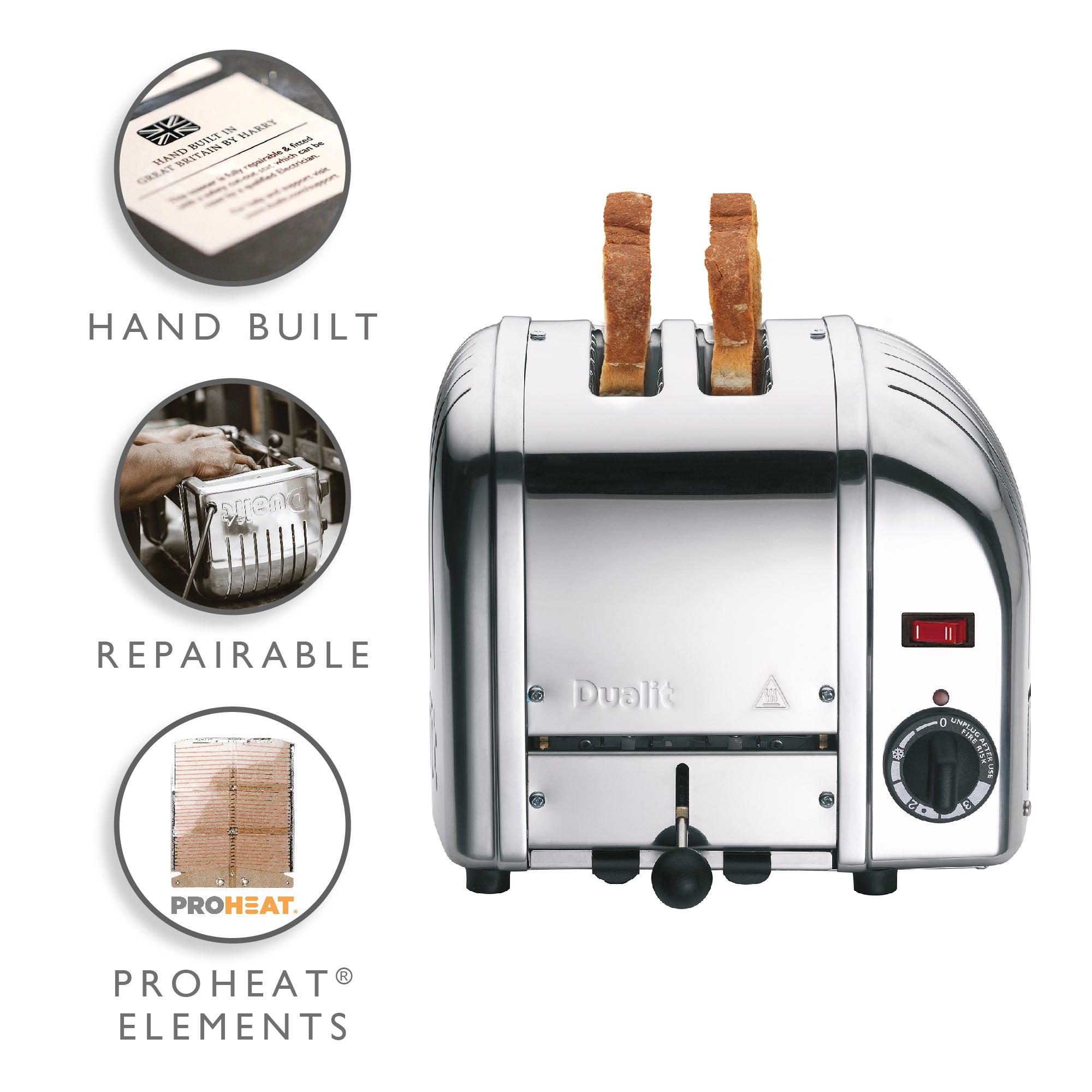 Dualit 20245 Vario 2 Slot Toaster Polished - 20245