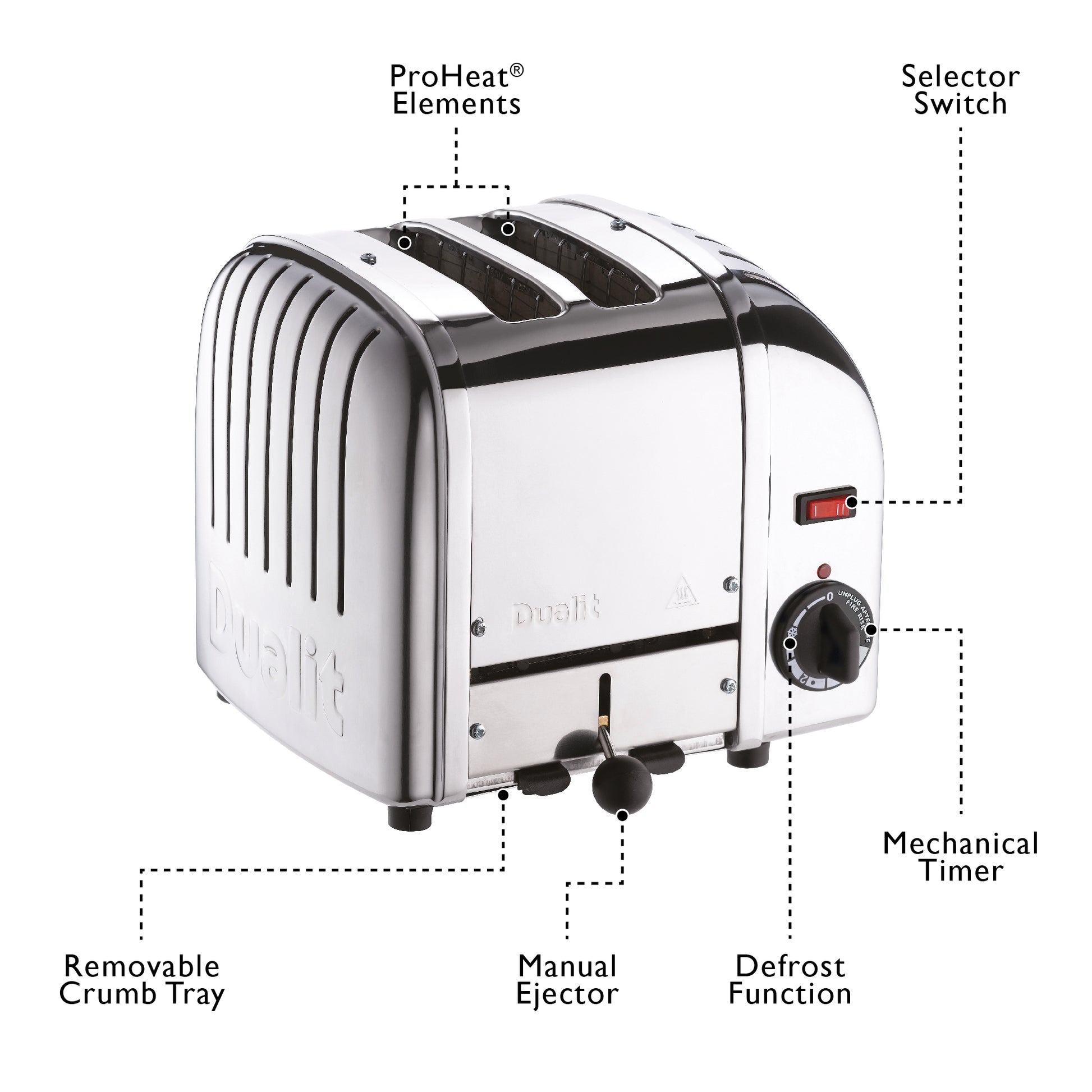 Dualit 20245 Vario 2 Slot Toaster Polished - 20245