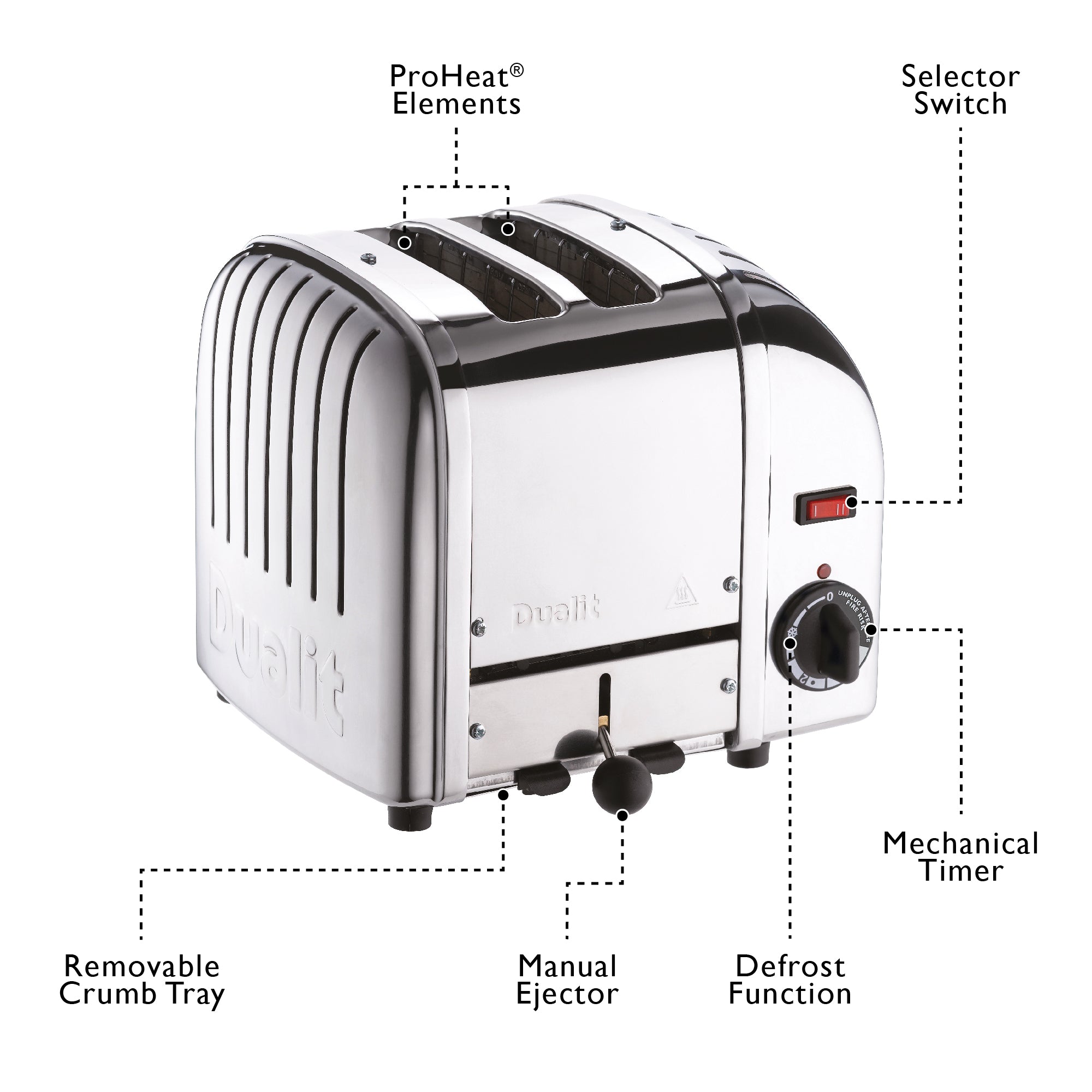Dualit 20245 Vario 2 Slot Toaster Polished - 20245