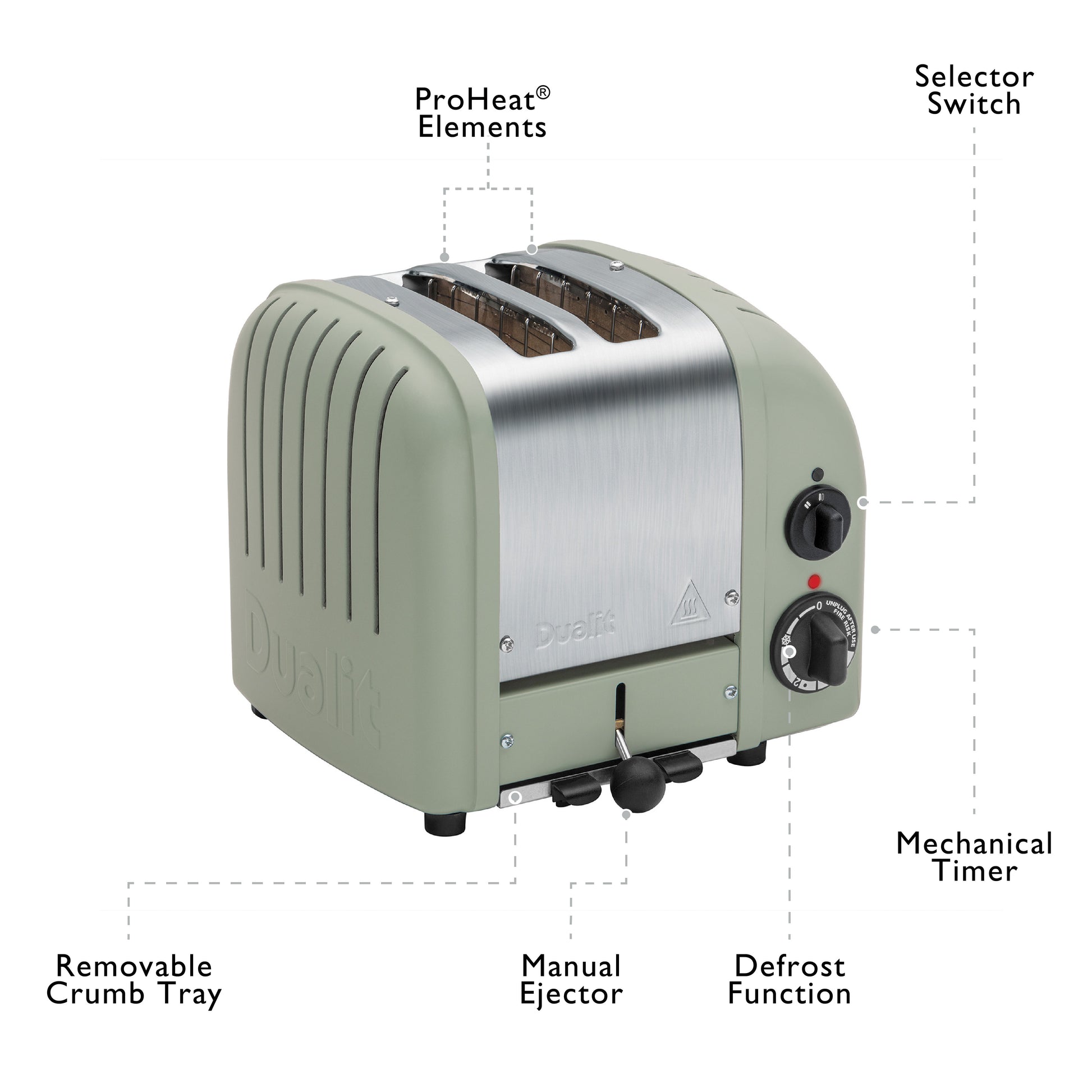 Dualit DLT-NEWGEN-2S 2 Slice NewGen Classic Toaster - 20461