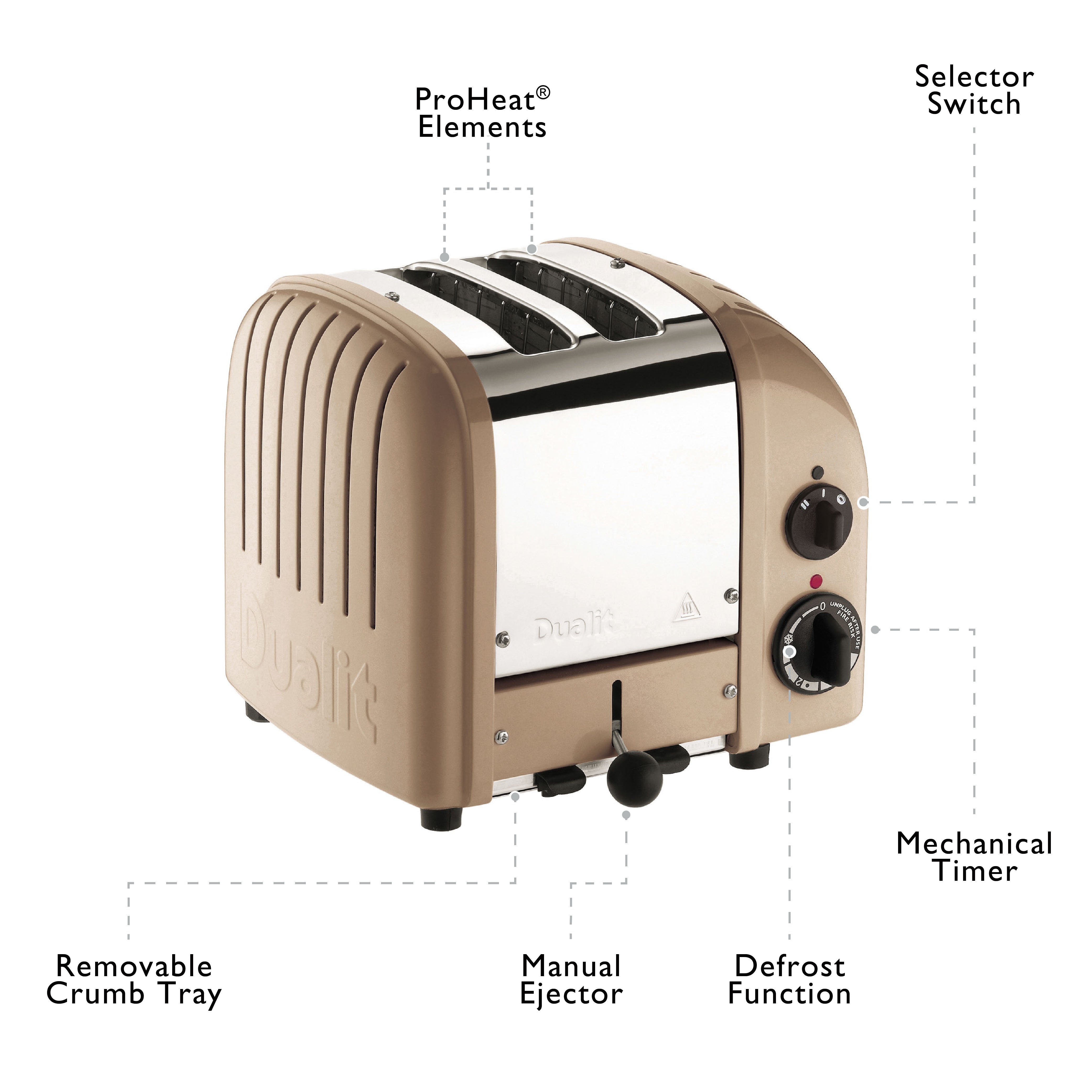 Dualit DLT-NEWGEN-2S 2 Slice NewGen Classic Toaster - 20462