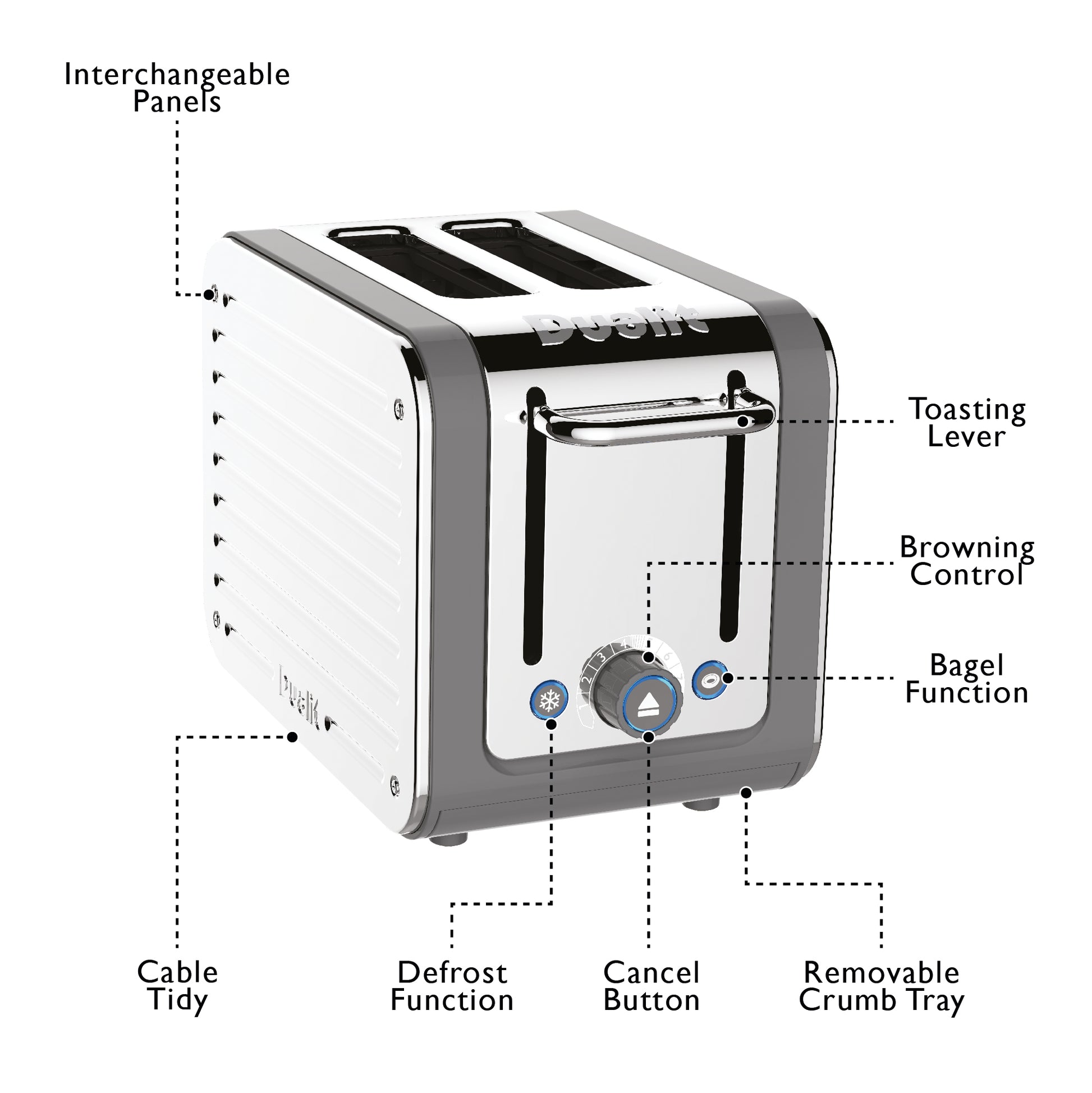 Dualit DLT-ARCHITECT-2S Architect 2 Slice Toaster - 26526