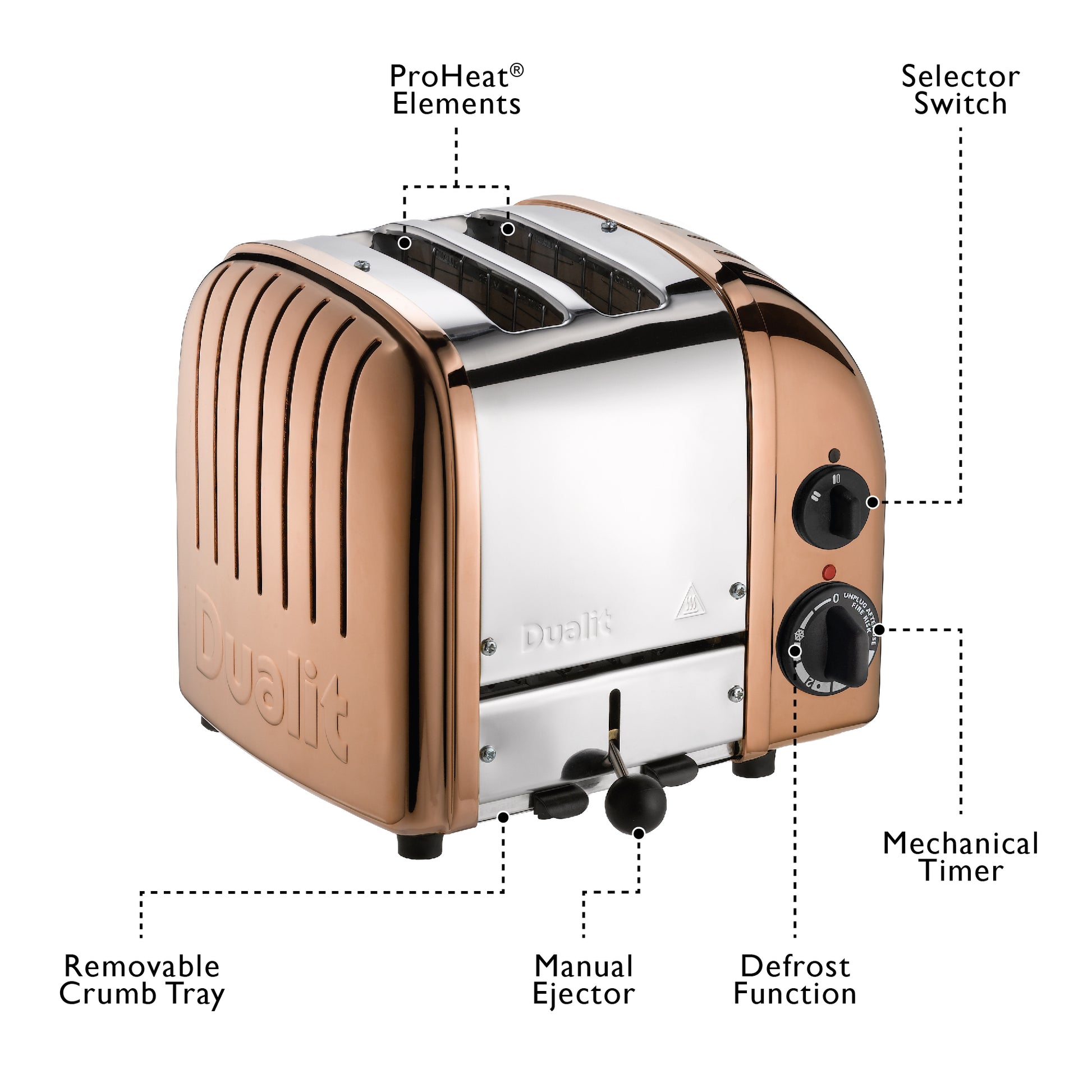 Dualit DLT-NEWGEN-2S 2 Slice NewGen Classic Toaster - 27450