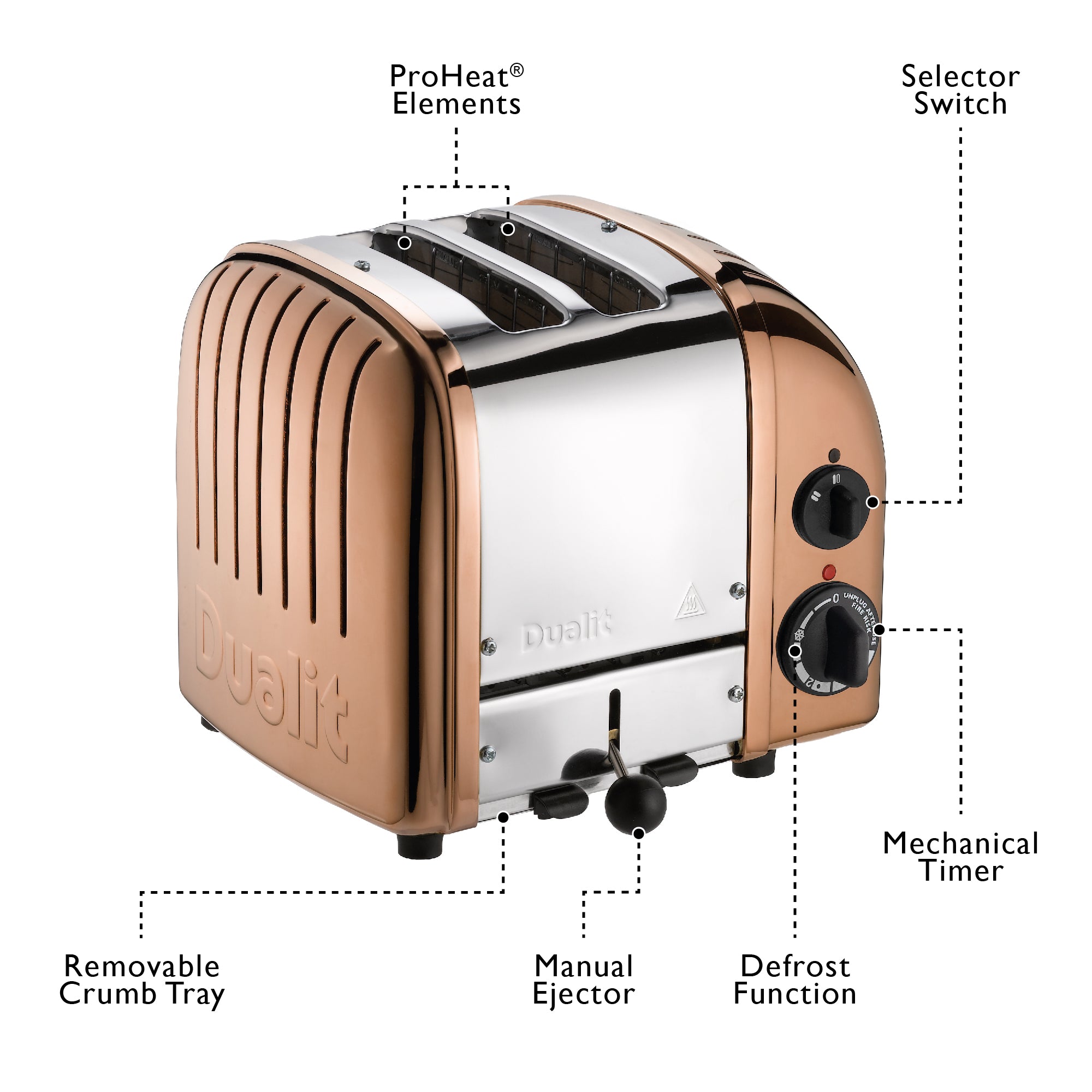 Dualit DLT-NEWGEN-2S 2 Slice NewGen Classic Toaster - 27450