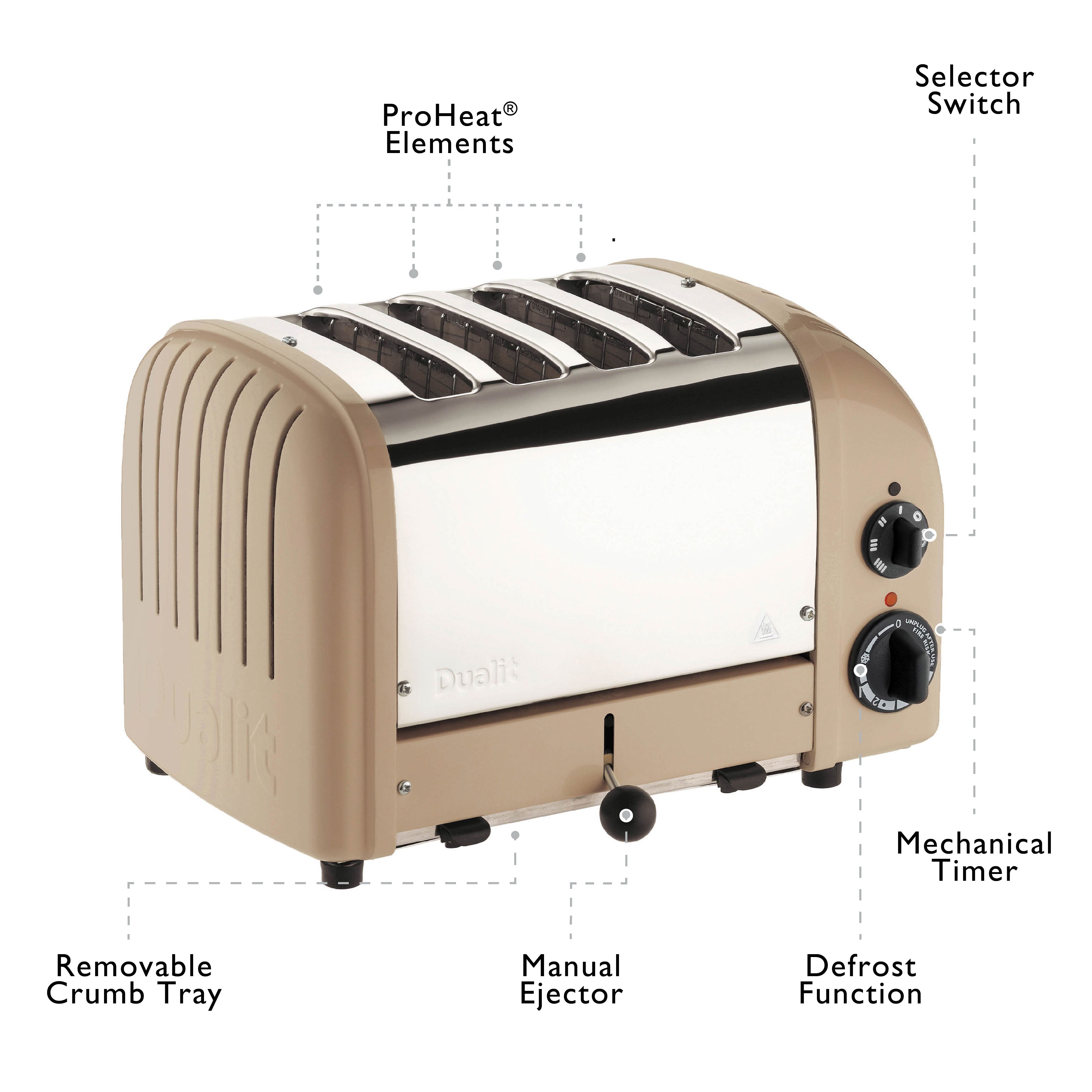 Dualit DLT-NEWGEN-4S 4 Slice NewGen Classic Toaster - 40579