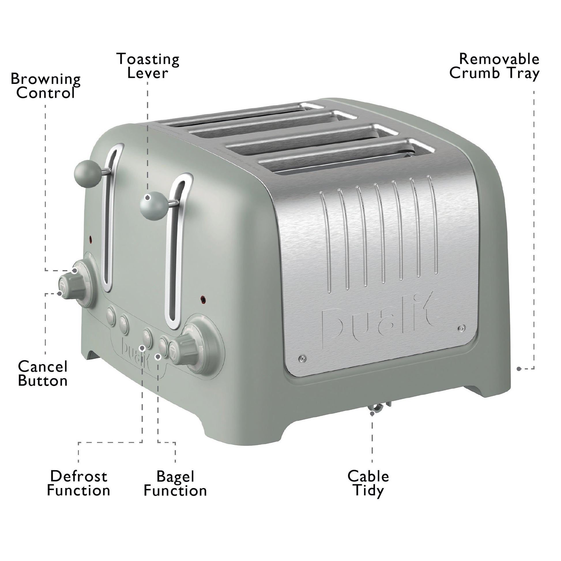 Dualit DLT-LITE-4S 4 Slice Lite Toaster - 46220