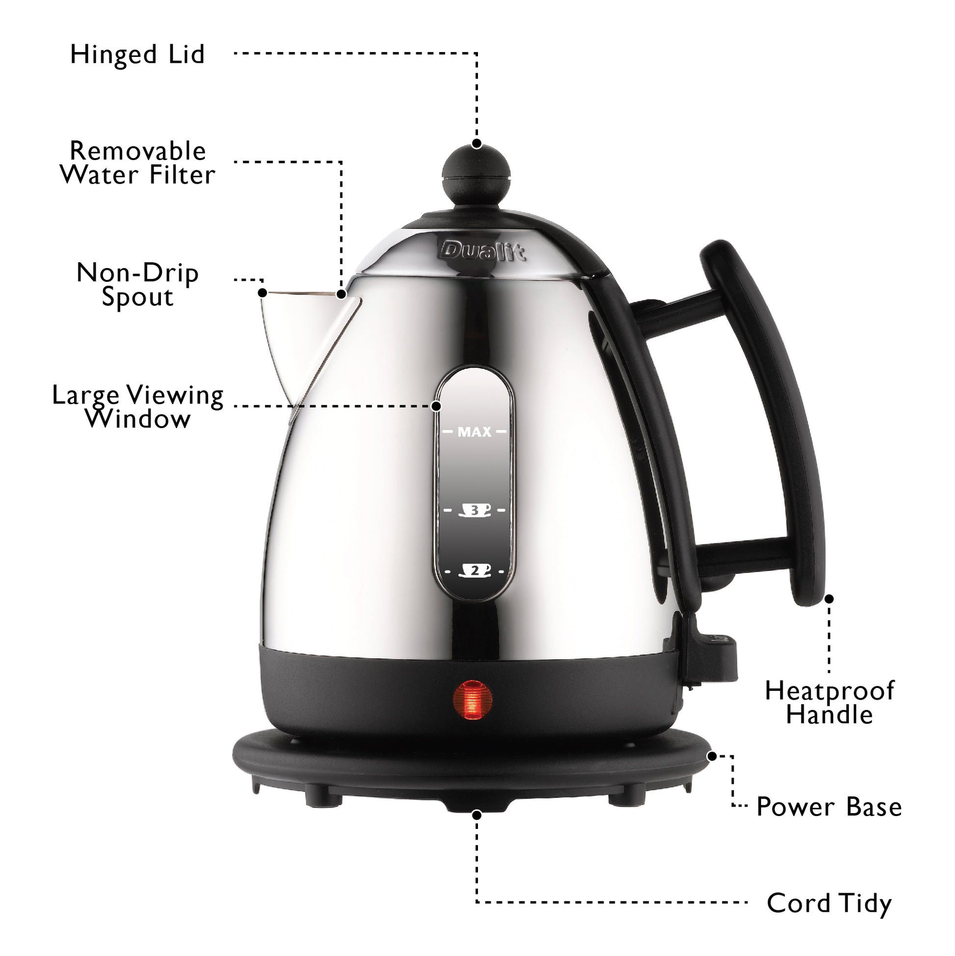 Dualit 72200 Cordless Mini Jug Kettle Black - 72200