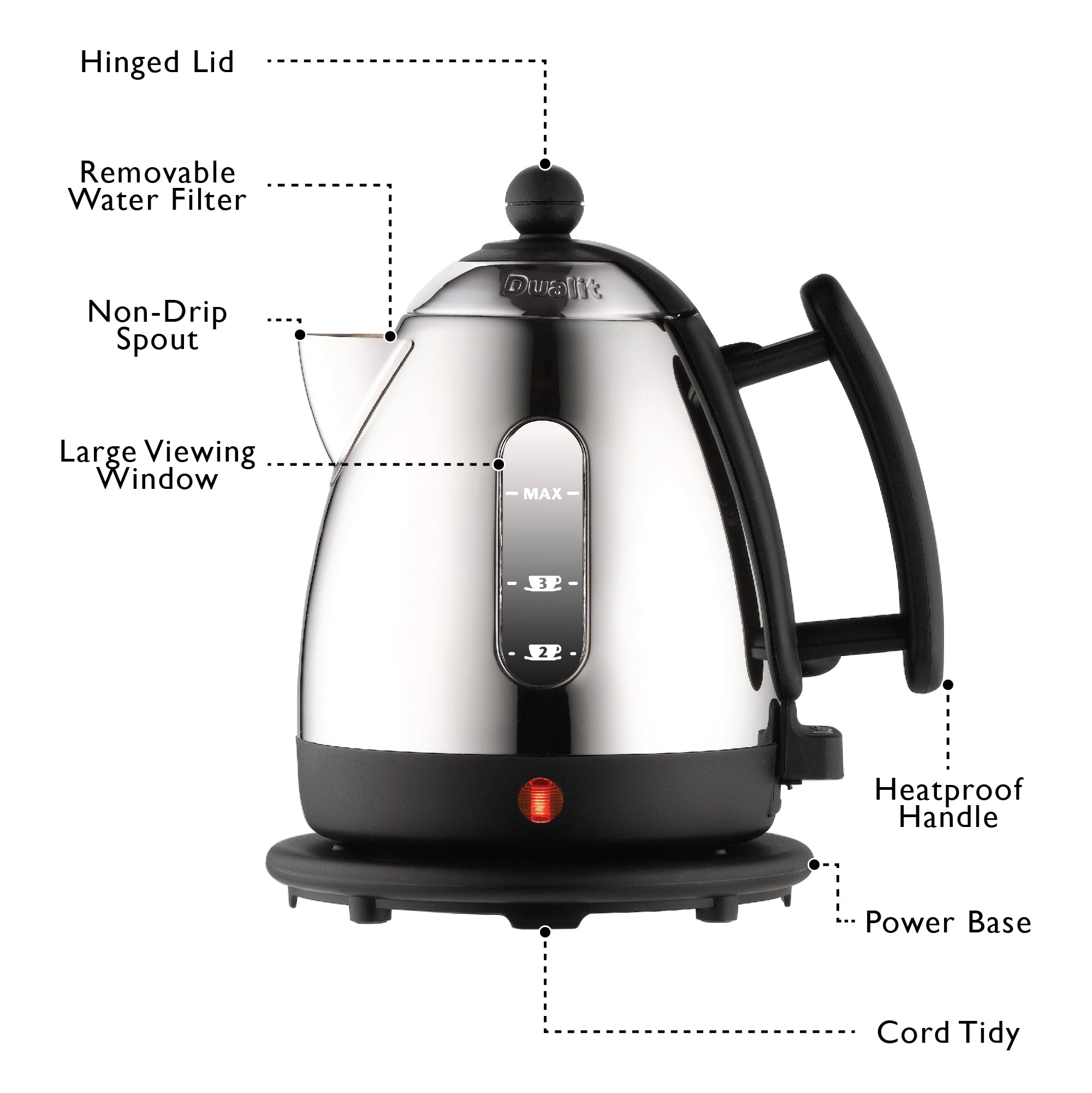 Dualit 72200 Cordless Mini Jug Kettle Black - 72200