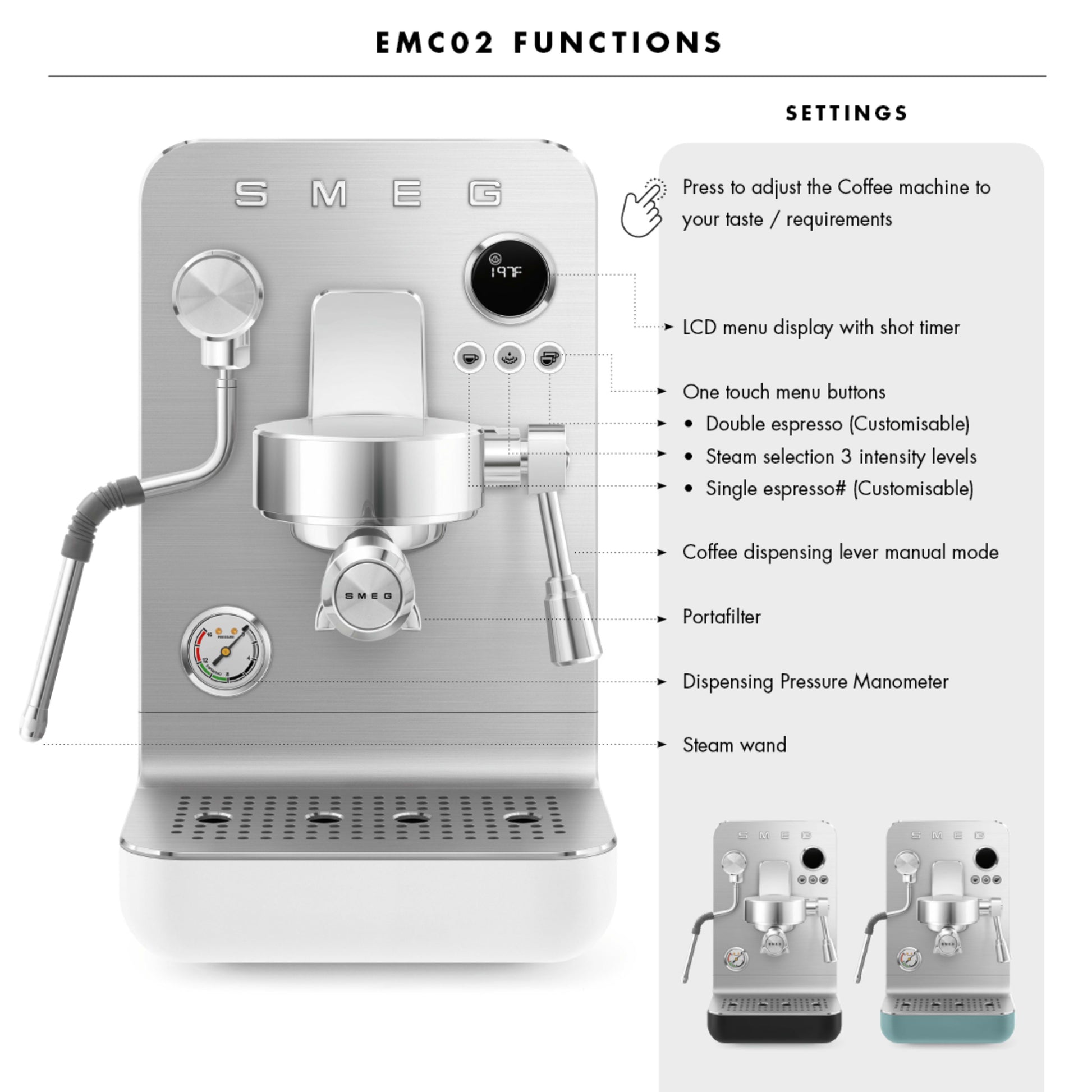 Smeg Mini Pro EMC02 Espresso Coffee Machine - product image 36